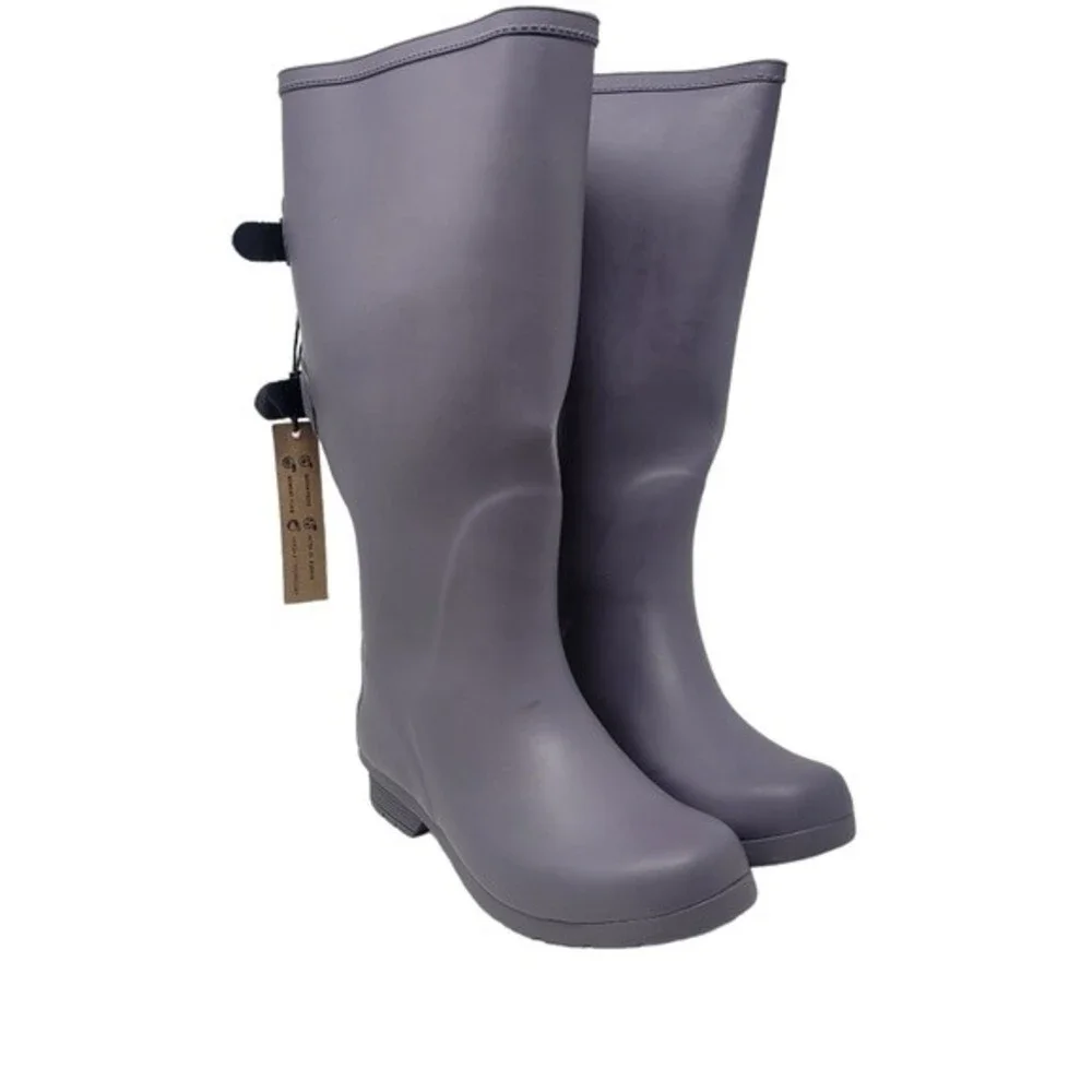 NWOB Chooka's Versa Prima Wide Calf Mulberry Rainboots 6‎